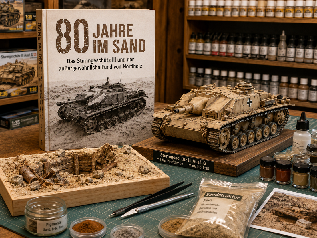Detailaufnahme eines stark gealterten Modellfahrzeugs