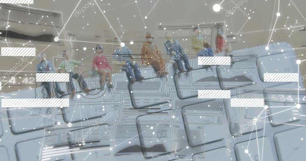Figuren im Einsatz rund um ein Kettenfahrzeug auf einem Diorama